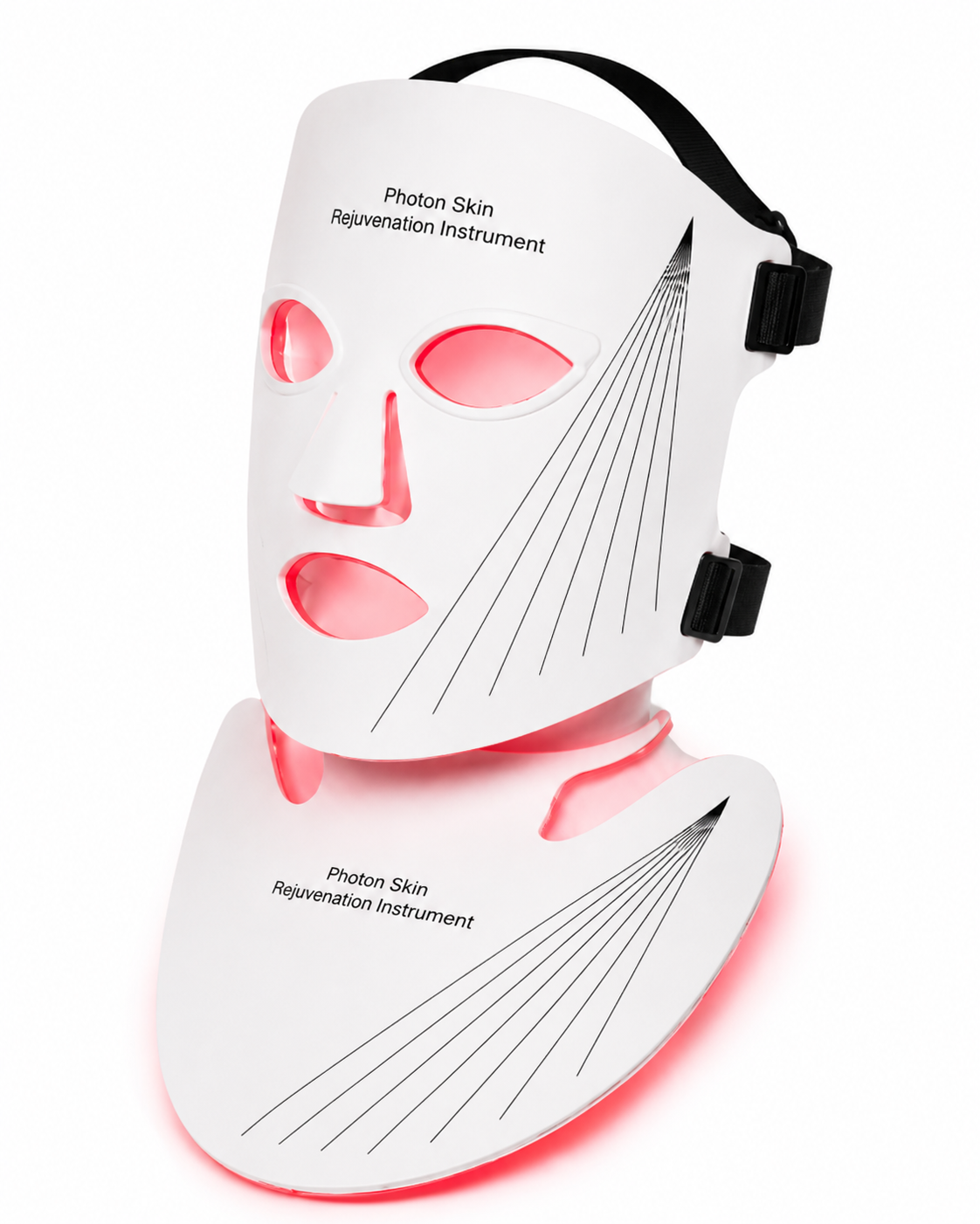 Masque LED Pro visage & cou – Éclat de la peau