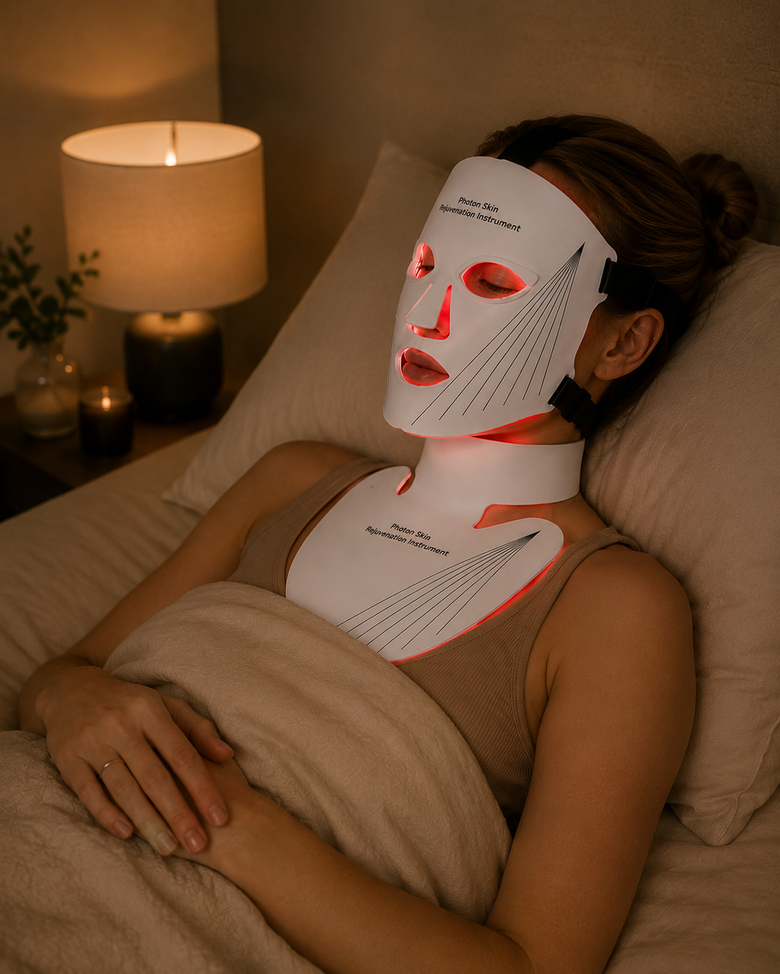 Masque LED Pro visage & cou – Éclat de la peau